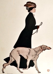 PENFIELD, Edward.  [Woman with wolfhound].