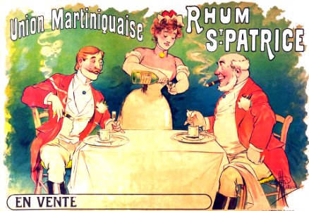 GUILLAUME, Albert.  Rhum St Patrice, Union Martinique, c. 1900.