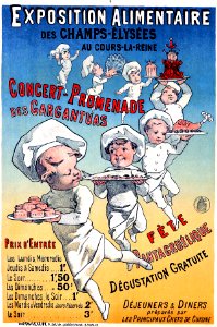 CHOUBRAC, Alfred (1853-1902).  🇫🇷  Exposition Alimentaire des Champs Élysées, c. 1883.