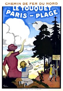 GRÜN, Jules Alexandre.  🇫🇷  Chemin de Fer du Nord, Le Touquet Paris-Plage, 1920.