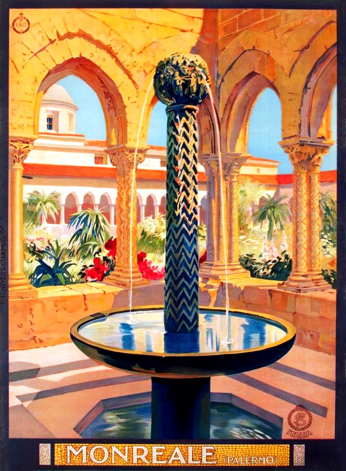 Monreale (Palermo), travel poster.