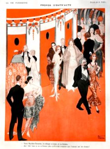 VALLÉE, Armand (1884 -1960)-. Propos d'Entre'Acte, La Vie Parisienne, Jan. 13, 1923.. Free illustration for personal and commercial use.