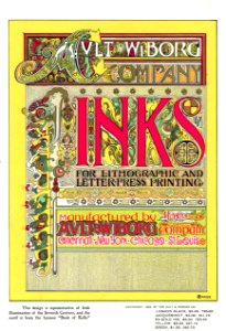 BINNER, Oscar.  Ad for Ault & Wiborg Inks, Irish Style, 1898.