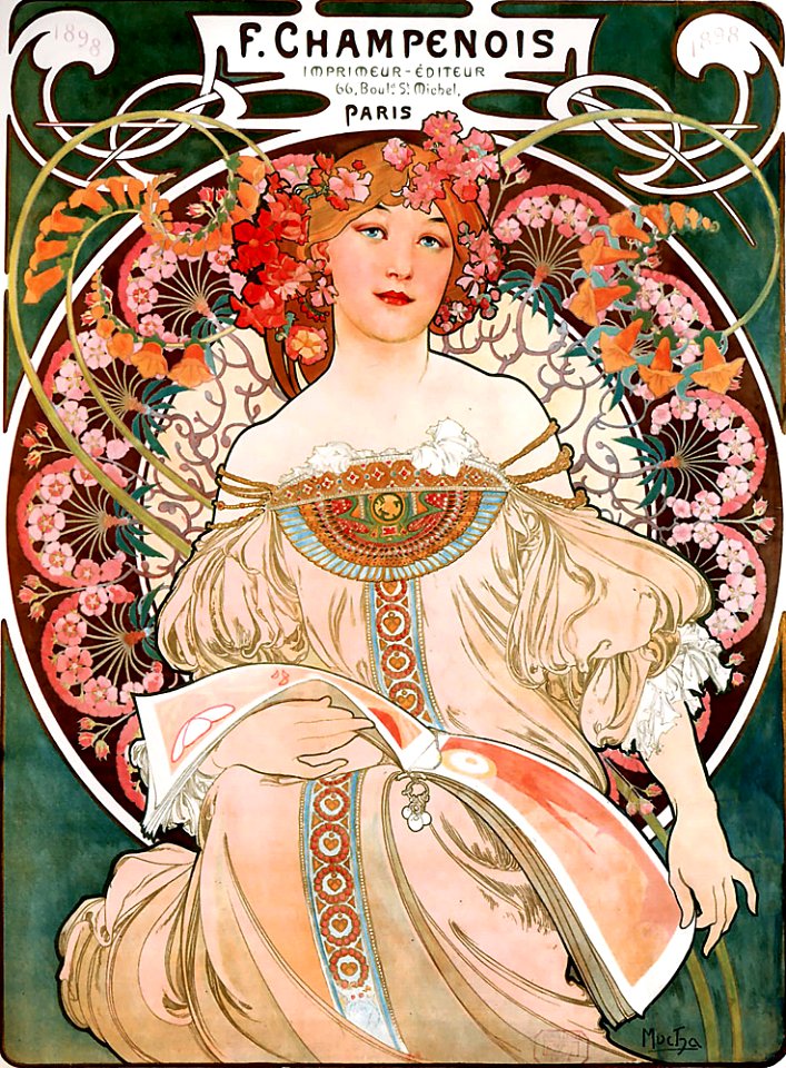 MUCHA, Alfons (1860-1939).  🇨🇿  Champenois Imprimeur-Editeur, 1898.