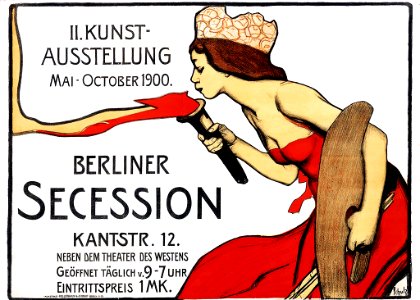 SCHULZ, Wilhelm (1865-1952). Berliner Secession, 1900.. Free illustration for personal and commercial use.