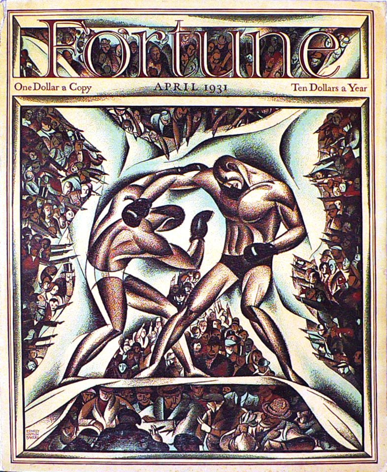 BAKER, Ernest Hamlin.  Cover of Fortune magazine, April 1931.