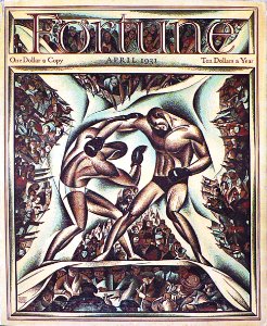 BAKER, Ernest Hamlin.  Cover of Fortune magazine, April 1931.