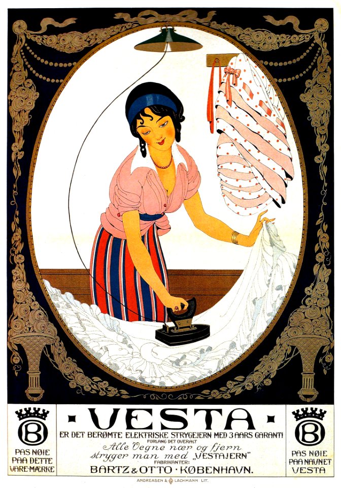 WEGENER, Gerda.  Strygehjernet Vesta, 1912.