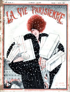 BRUNNER, Zyg.  🇵🇱  "Le Jour de l'An", Cover of La Vie Parisienne, Jan. 1921.