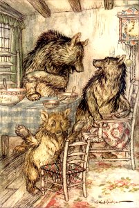 RACKHAM Arthur (1867-1939). 🇬🇧 Goldilocks and the Three Bears.. Free illustration for personal and commercial use.