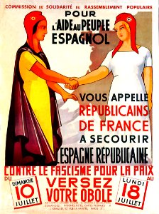 Pour l'Aide au Peuple Espagnol, Vous appelle Républicains de France.