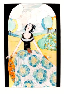 DRYDEN, Helen. 🇺🇸  [Woman with billowing skirt]  c. 1920s.