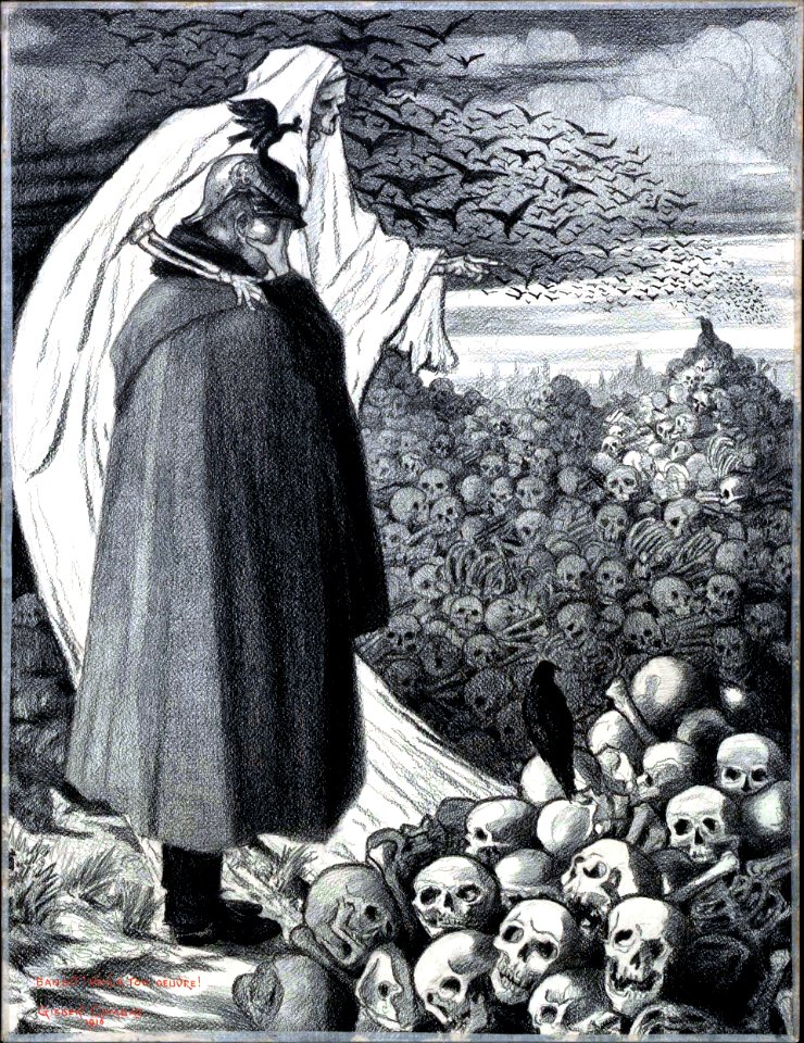 COMBAZ, Gisbert (1869-1941).  🇧🇪  Bandit! Voilà ton œuvre!, 1916.