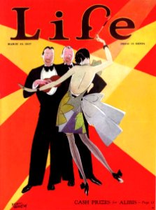 PATTERSON, Russell. 🇺🇸 Cover of Life, March 1927.. Free illustration for personal and commercial use.