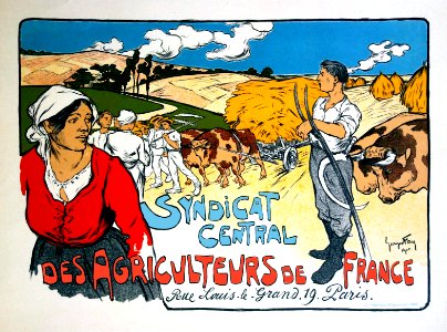 FAY, Georges. 🇫🇷   Syndicat Central des Agriculteurs de France, 1900.