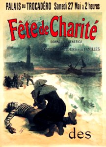 CHÉRET, Jules (1836-1932). 🇫🇷  Fête de Charité, Palais du Trocadéro, 1893.