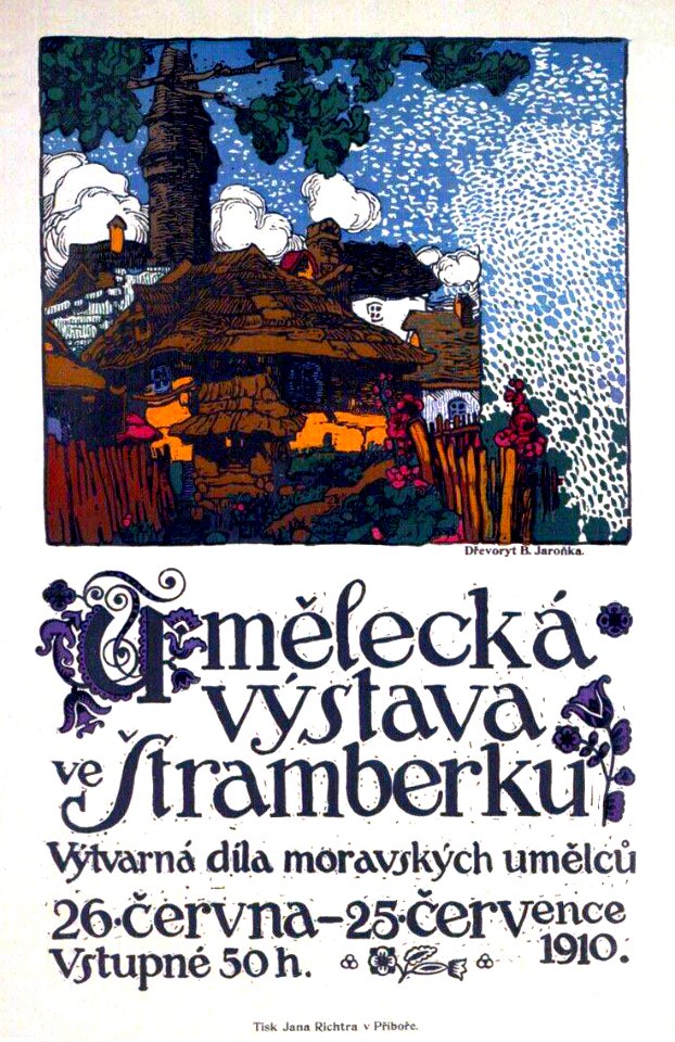 JARONEK, Bohumír.  Umelecká výstava ve Stramberku, 1910.