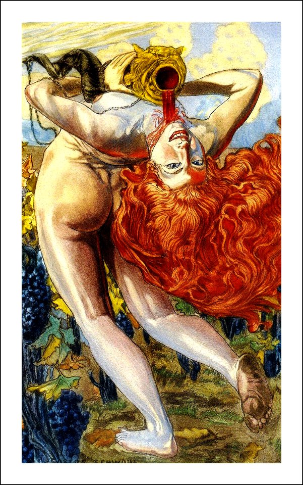 SCHWABE, Carlos.  L'Âme du Vin, 1900.
