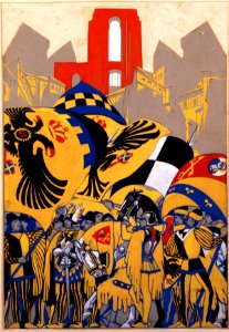 CAMBELLOTTI, Duilio  (1876-1960).  🇮🇹  Le Contrade, L'Aquila, 1932.