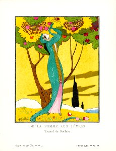 MARTIN, Charles. "De la pomme aux lèvres", Gazette du Bon Ton, Feb. 1913