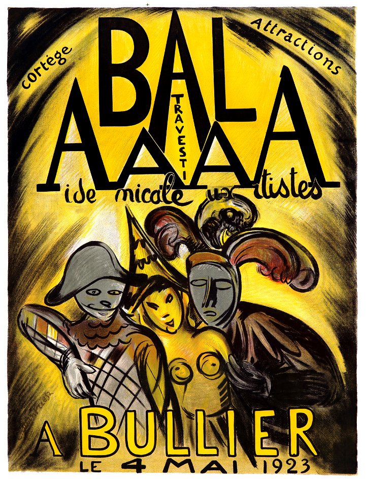 OTHON FRIESZ, Achille-Émile (1879-1949). 🇫🇷 Bal AAAA, Aide Amicale aux Artistes, May 1923.