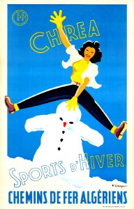 CRESPO, F.  Chrea, Sports d'Hiver, Chemins de Fer Algériens, c. 1940.