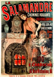 CHÉRET, Jules (1836-1932). 🇫🇷  La Salamandre, Cheminé Roulante, 1886.
