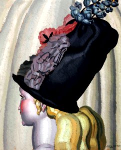 DUPAS, Jean (1882-1964). 🇫🇷   Portrait of a Woman with Hat, 1924.