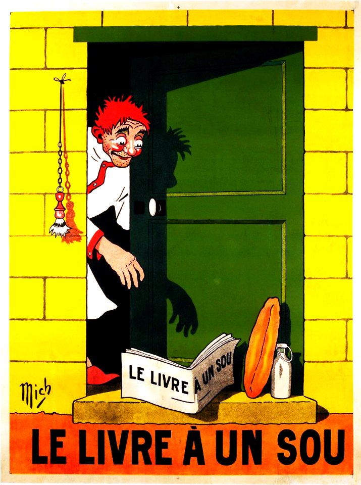 MICH (Michel Liebeaux, 1881-1923).  Le Livre à un Sou, c. 1920s.