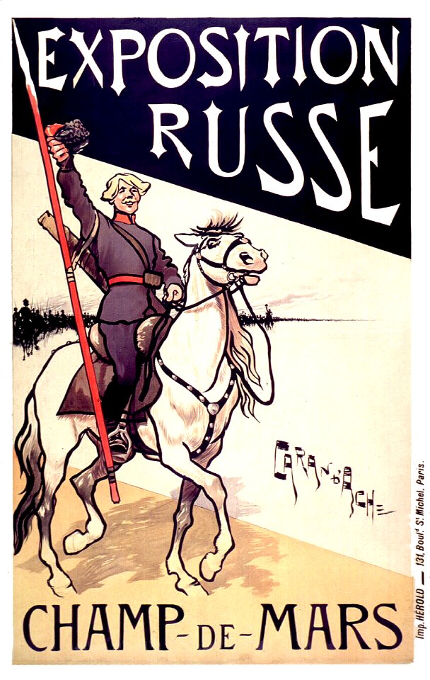 CARAN d'ACHE.  Exposition Russe, Champ-de-Mars, 1895.
