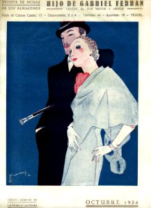 Revista de Modas de los Almacenes, Oct. 1934.. Free illustration for personal and commercial use.