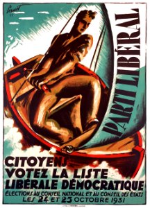 PERNET, Percival. 🇨🇭 Parti Libéral, Citoyens Votez la Liste Libérale Démocratique, 1931.