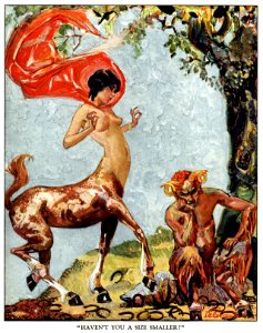 DELEVANTE, Sidney (1894-1984).  ‘Haven’t you a size smaller?’, Judge magazine, Sept. 5, 1925.