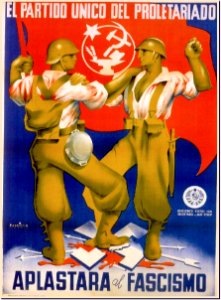 PARRILLA.  El partido único del proletariado aplastará al fascismo.
