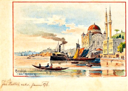 REDLICH, Josef.  Ortakjoi am Bosporus, 1896.