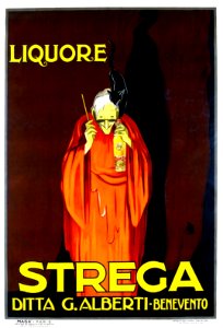 Liquore Strega, Ditta G. Alberti, Benevento, 1921.