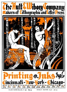HENRI, I. R.  Ad for Ault & Wiborg Inks, c. 1899.