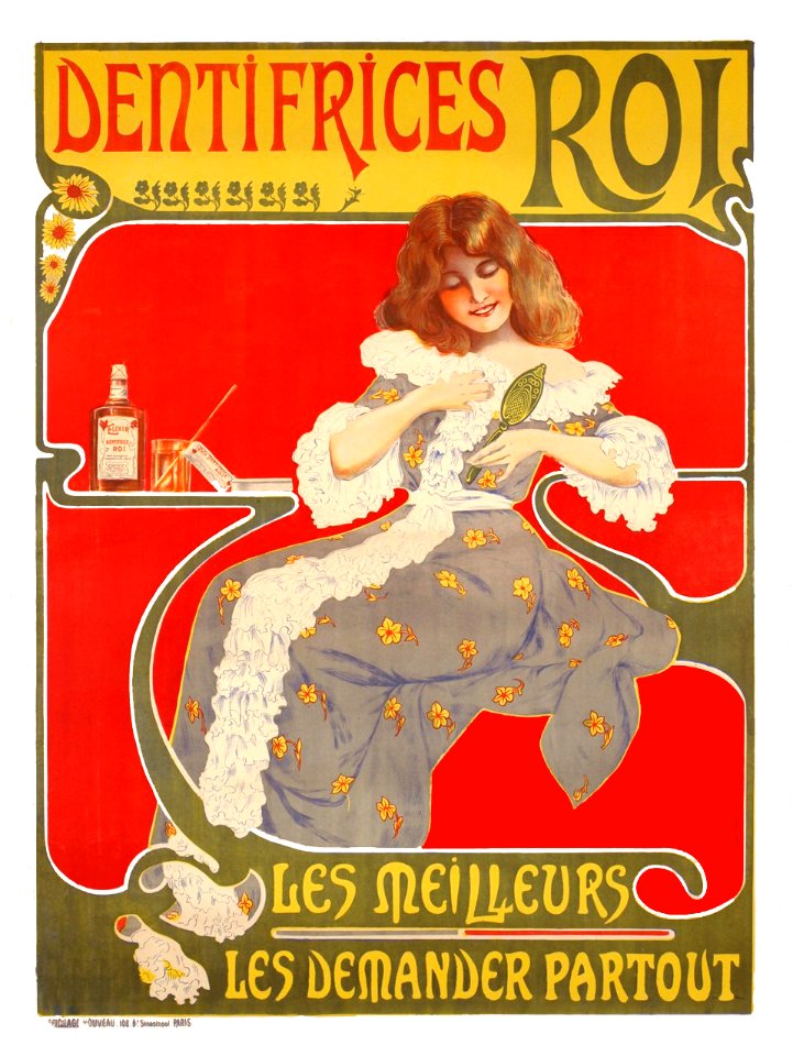 🇫🇷  Dentifrices Roi, Les Meilleurs, Les Demander Partout, c. 1895.