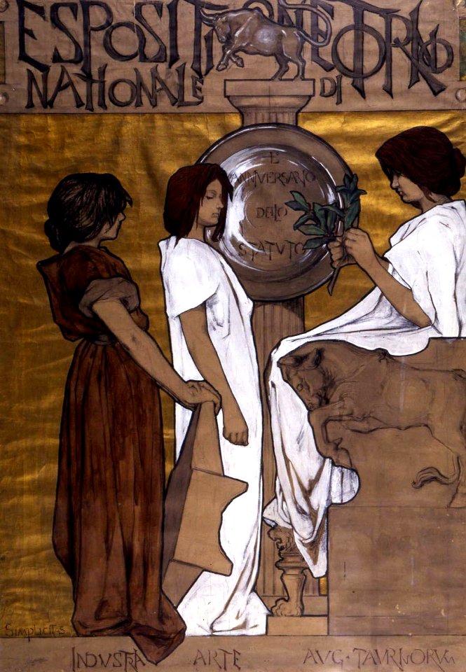 CAMBELLOTTI, Duilio  (1876-1960).  🇮🇹  Esposizione Nationale di Torino, 1898.