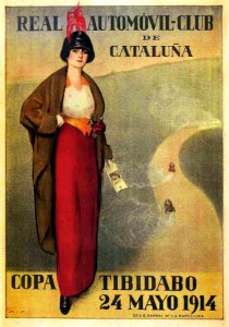 CASAS CARBÓ, Ramón.  Real autómovil Club de Cataluña, Copa Tibidabo, 1914