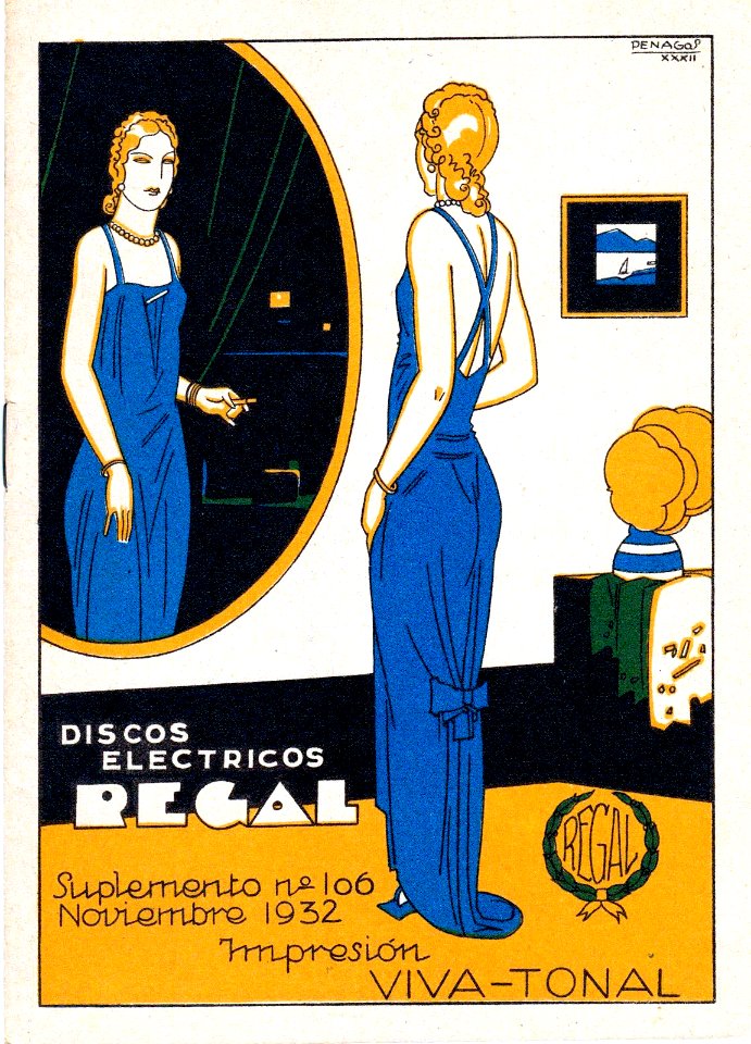PENAGOS, Rafael de. Ad for Discos eléctricos Regal, Nov. 1932.