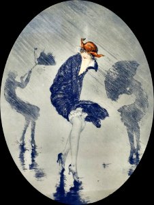 ICART, Louis (1888-1950). 🇫🇷  L'Averse, 1925.