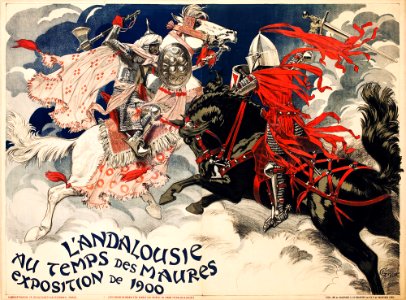 GRASSET, Eugène. L’Andalousie au temps des Maures, Exposition, 1900.. Free illustration for personal and commercial use.