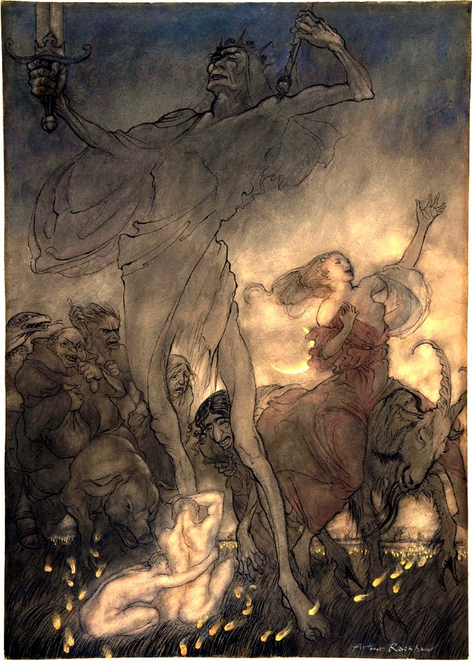 RACKHAM Arthur (1867-1939).  🇬🇧  “Till Eulenspiegel”, from the German fairy tales, “Der Märchenwald”, 1919.