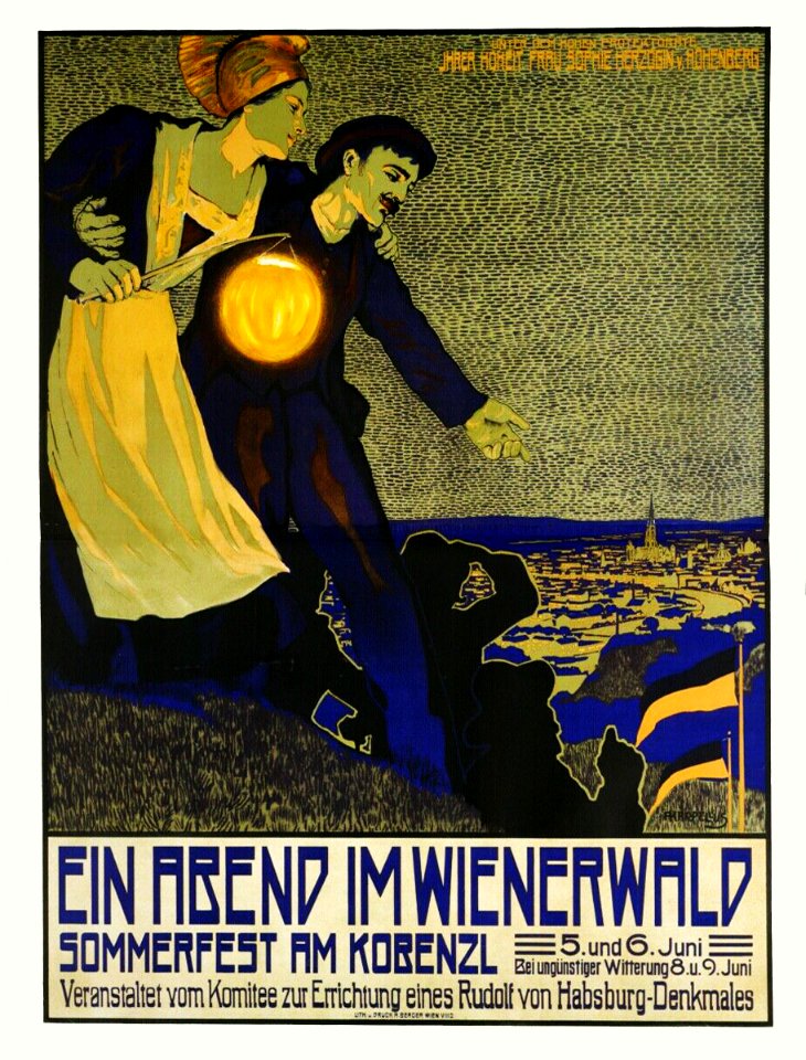 KARPELLUS, Adolf. 🇦🇹  Ein Abend im Wienerwald, Sommerfest am Kobenzl.