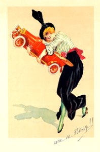 Avoir sa Benz, c. 1920s.. Free illustration for personal and commercial use.