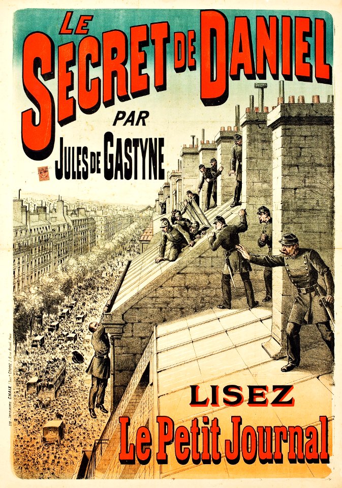 CHÉRET, Jules (1836-1932). 🇫🇷  Le secret de Daniel par Jules de Gastyne, Lisez Le Petit Journal, 1891.