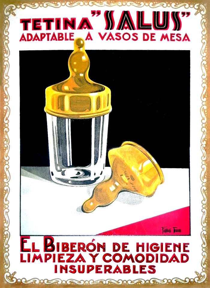 Tetina Salus, Adaptable a vasos de mesa.