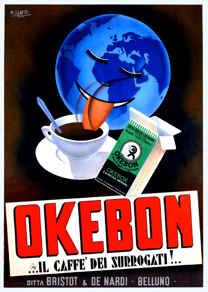CIGNETTI, Michelangelo.  Okebon… il caffè dei surrogati!, 1941.