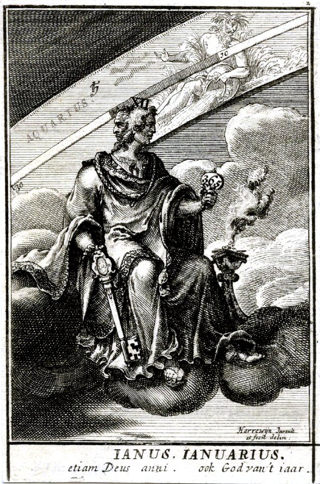 HARREWIJN, Jacobus.  January-Ianus-Ianuarius, 1698.